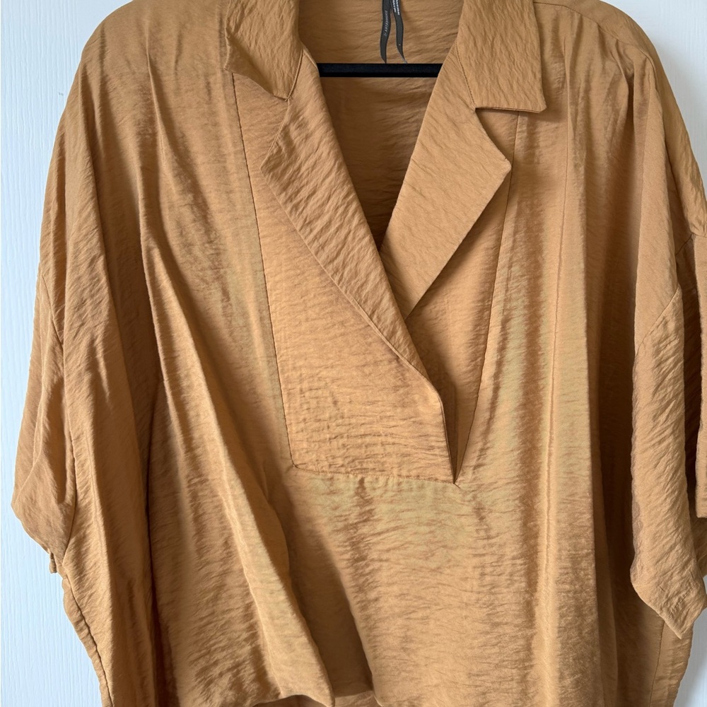 Anthropologie Tan Blouse